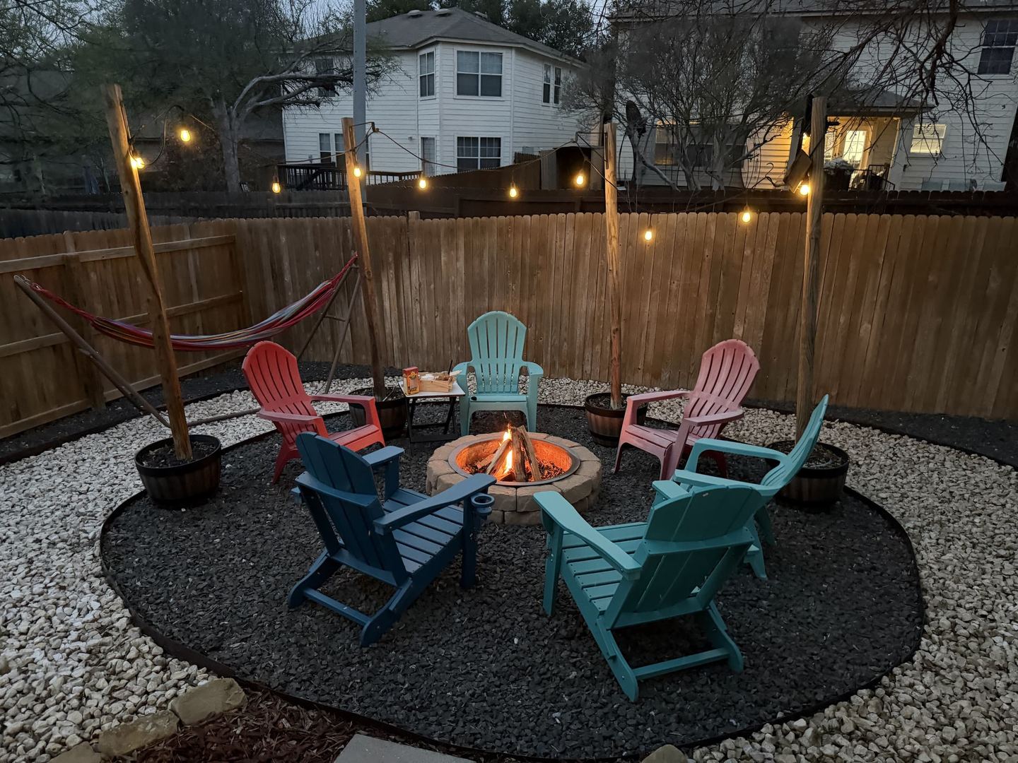 The home exterior and living space